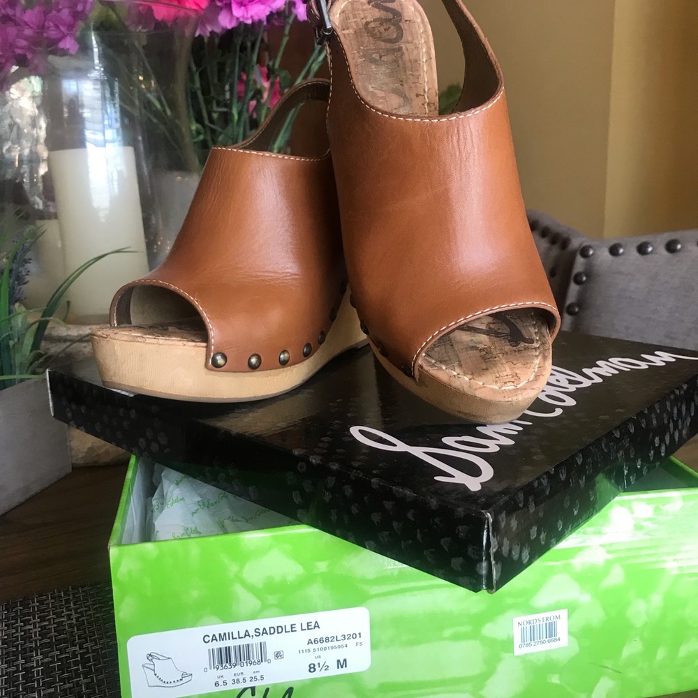 Sam Edelman Camilla Platform Sandal, Saddle, 8.5
